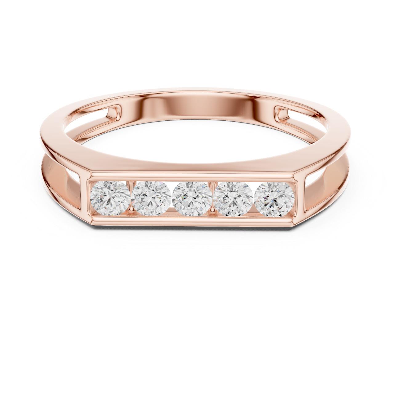 Linear Five-Stone Channel Band