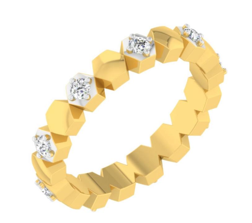 Hexagon Diamond Stack Bangle