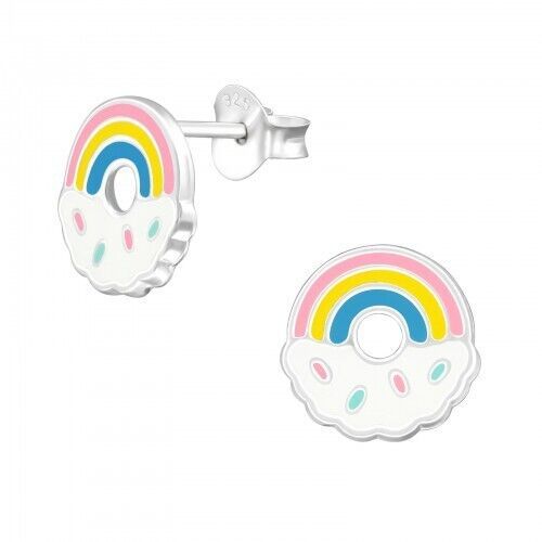 Rainbow Donut Stud Earrings
