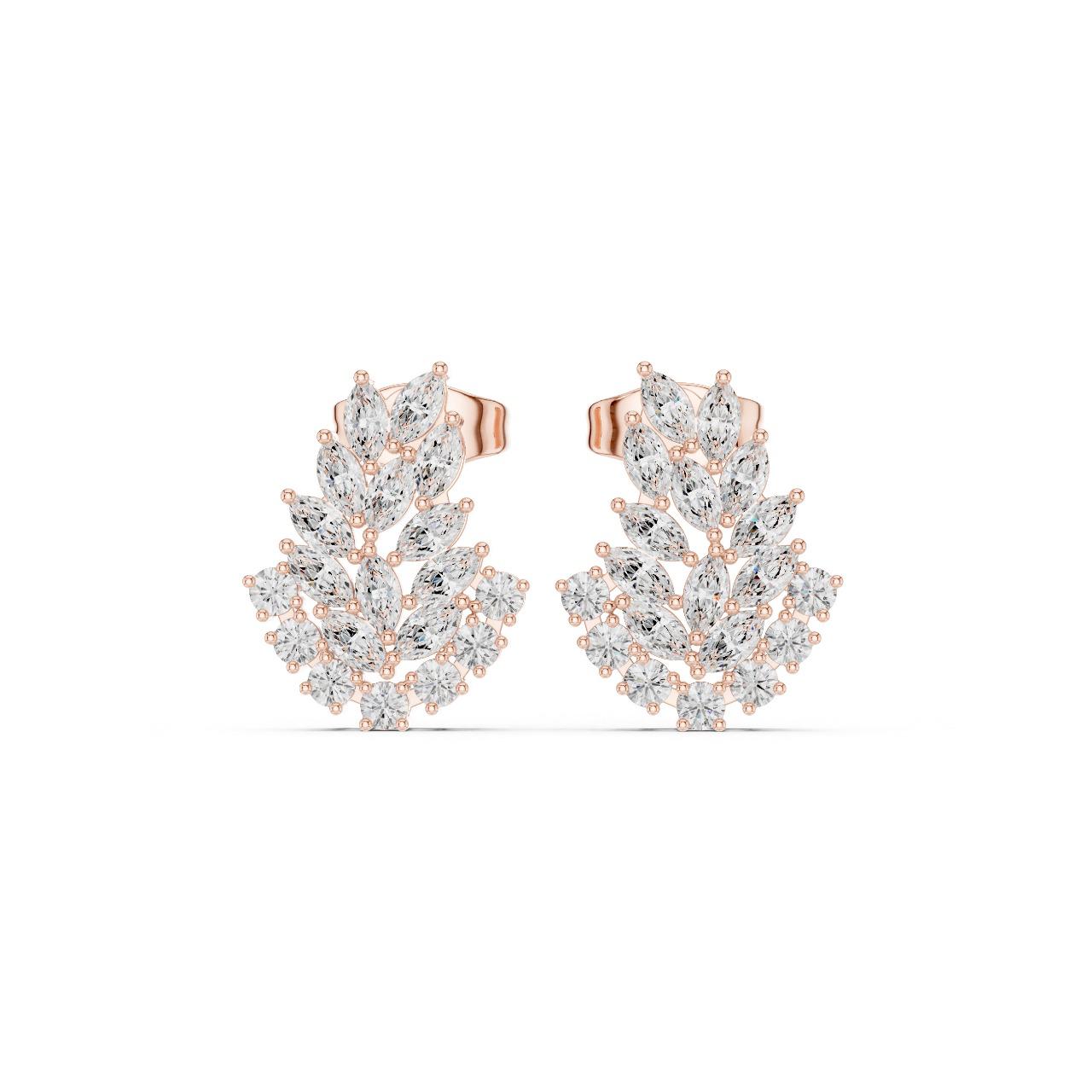 Marquise Leaf Cascade Earrings