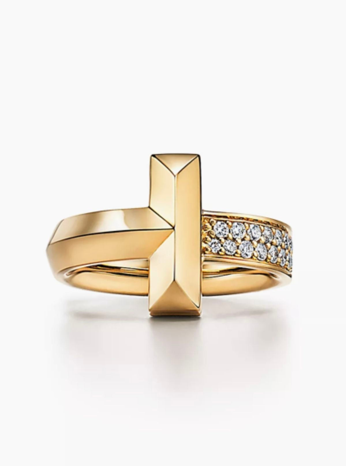 Radiant T-Bar Diamond Ring