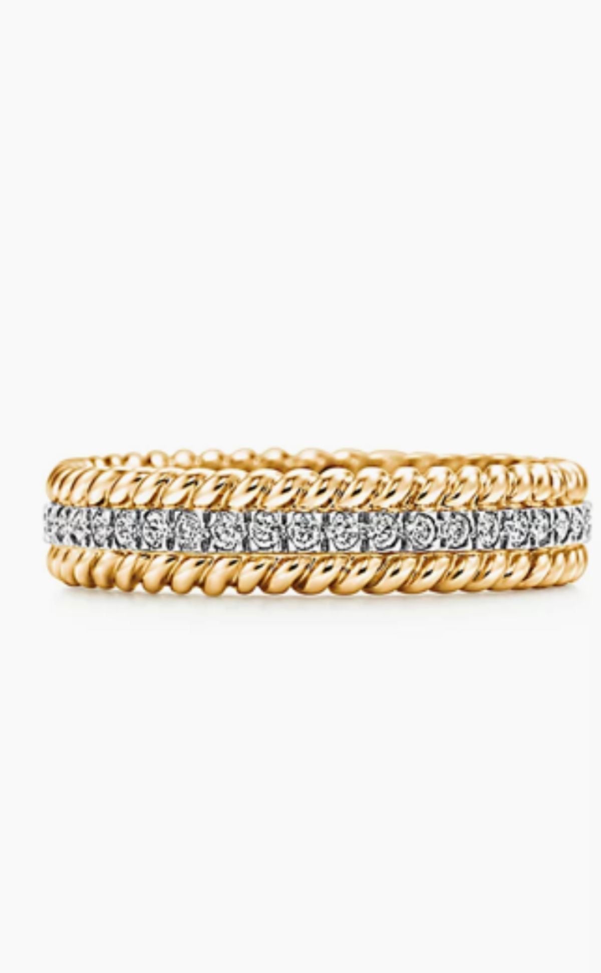Gold Rope Diamond Band