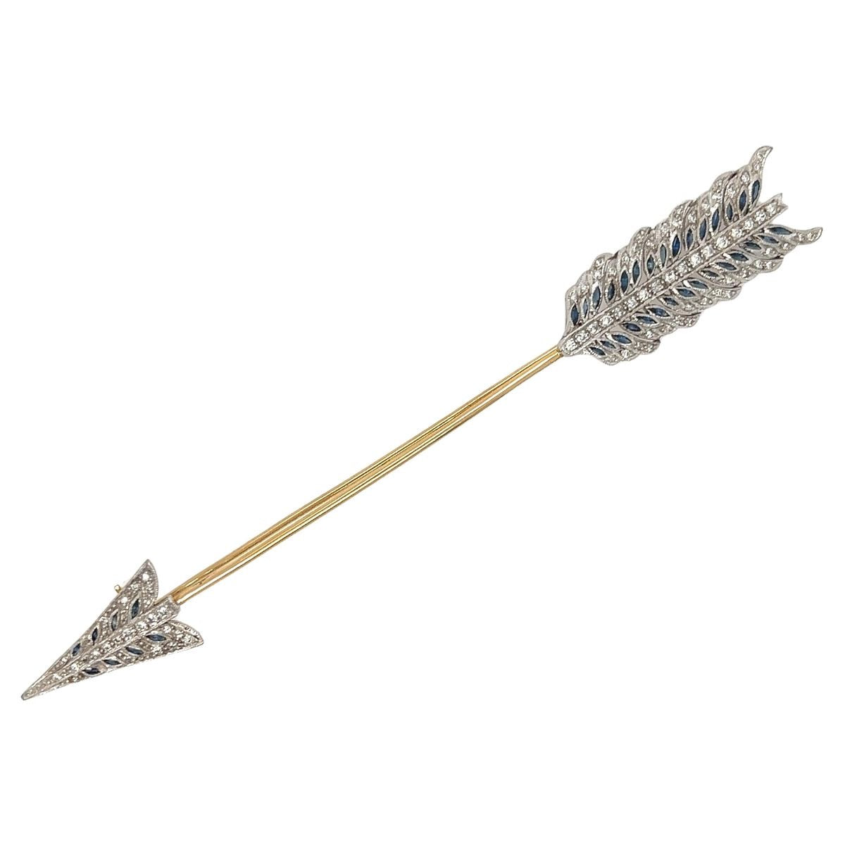 Sapphire Arrow Stick Pin