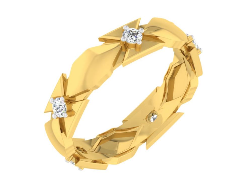 Shimmer Edge Facet Bangle