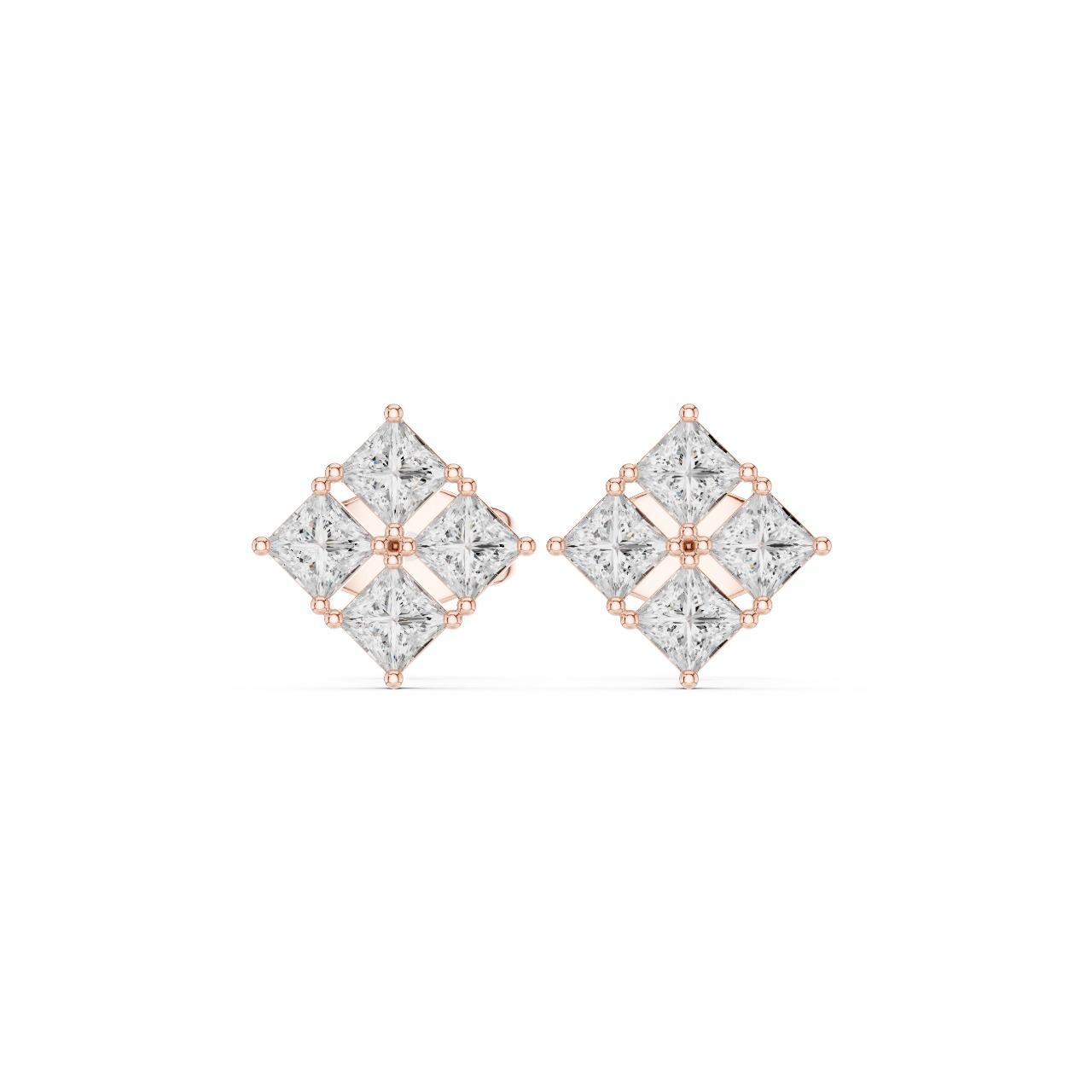 Royal Square Princess Studs