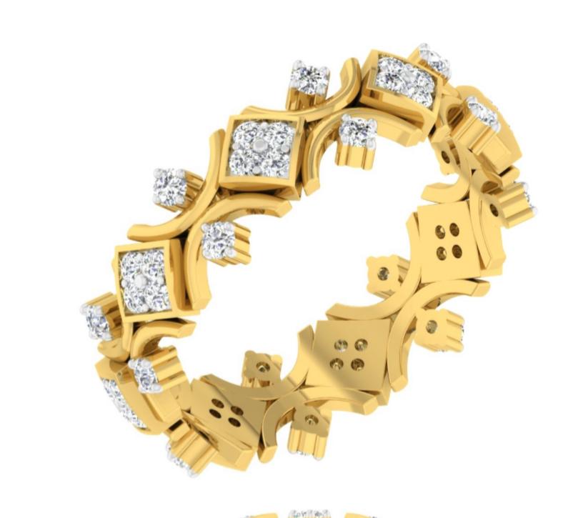 Square Bloom Diamond Bangle