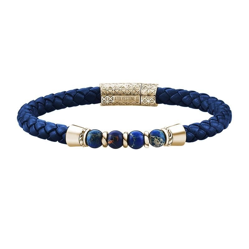 Blue Stone Braided Bracelet