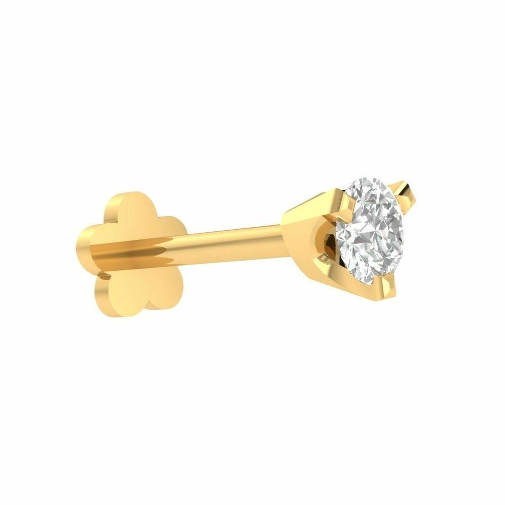 Three-Prong Solitaire Nose Pin