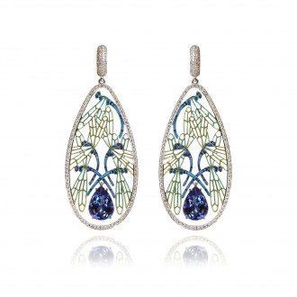 Stained Glass Teardrop Earring