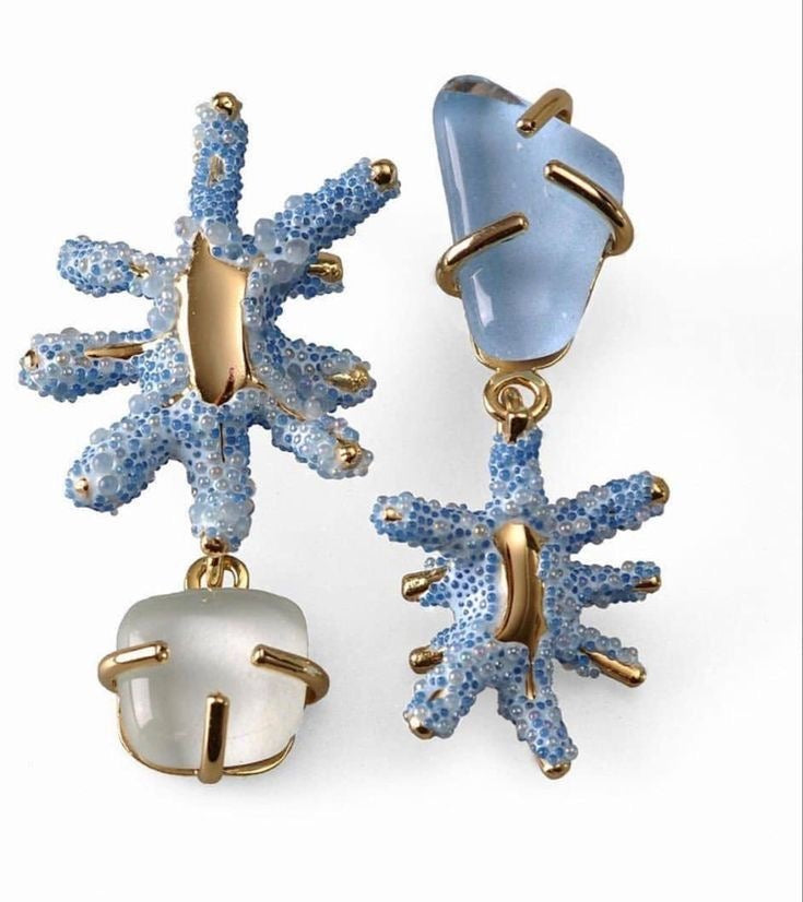 Blue Coral Reef Earring
