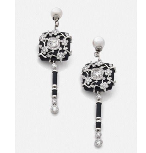 Noir Deco Pearl Earring