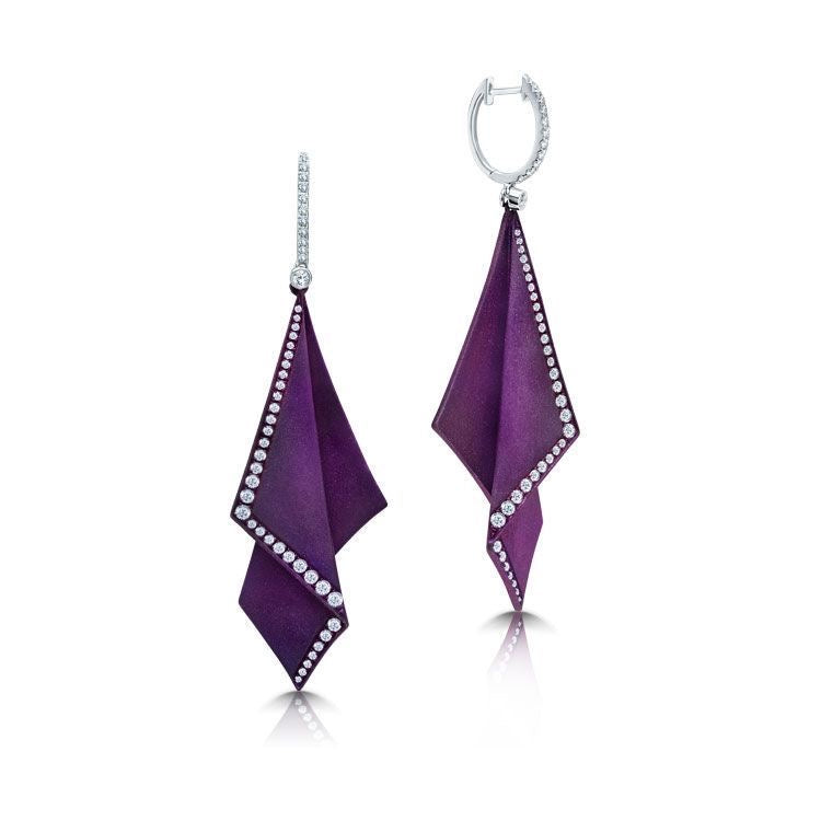 Velvet Draped Diamond Earring