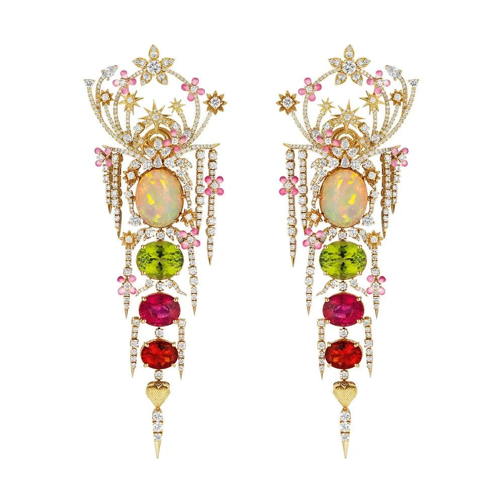 Royal Opal Cascade Earring