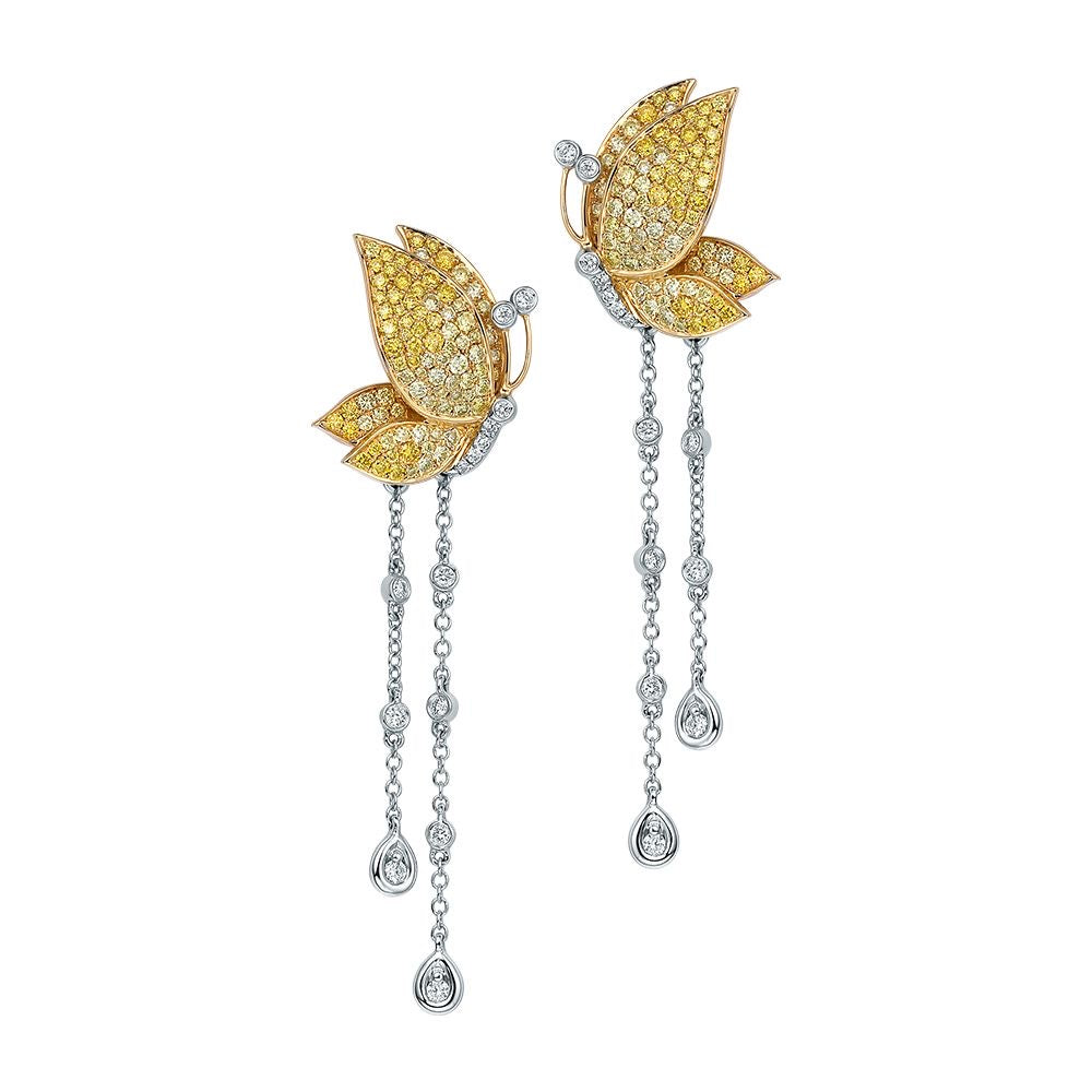 Golden Butterfly Drip Earrings