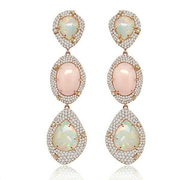 Blush Halo Teardrop Earrings