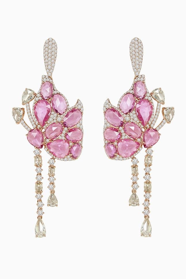 Pink Blossom Drip Earrings