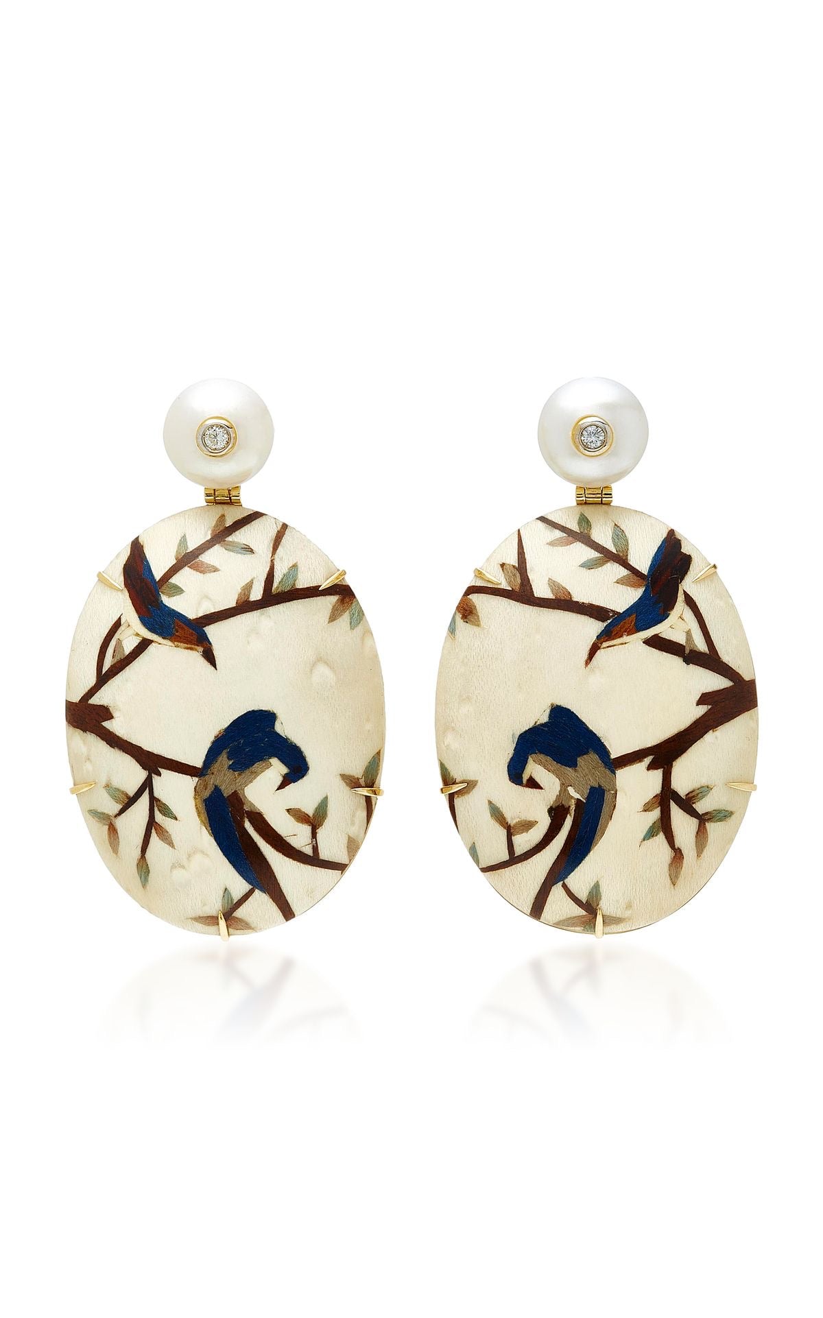 Ivory Bird Pearl Drops