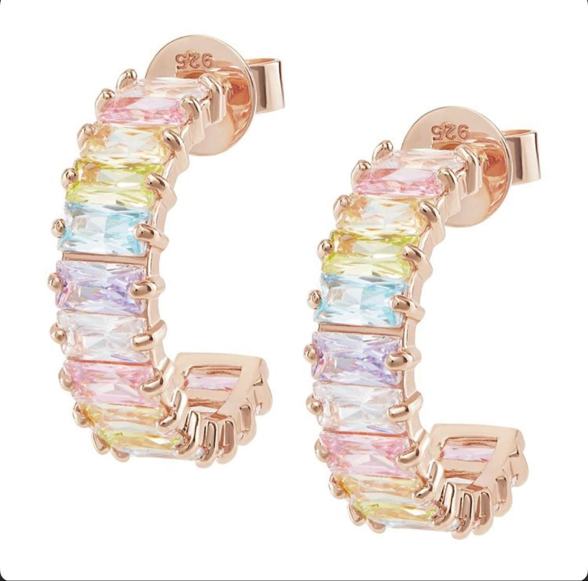 Pastel Prism Hoop Earring