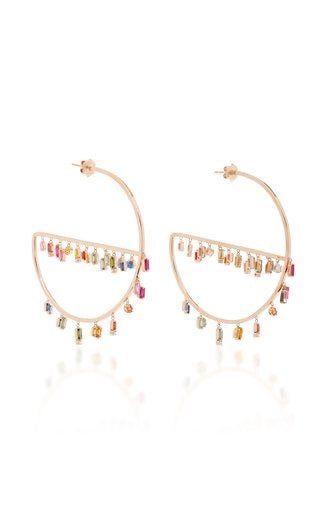 Half-Hoop Rainbow Earrings