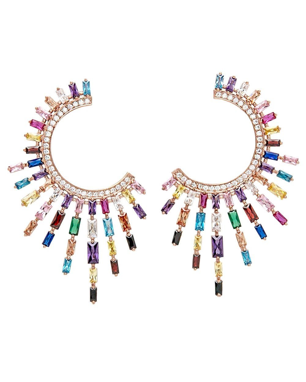 Rainbow Crescent Earrings