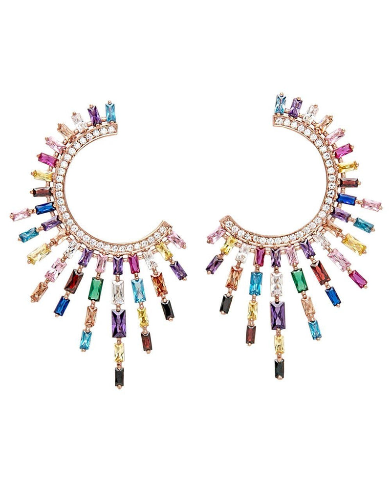 Rainbow Crescent Earrings