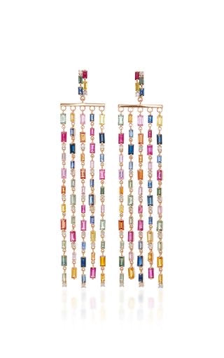 Long Rainbow Dangle Earrings