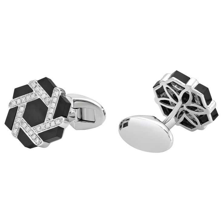 Onyx Geo Cufflinks