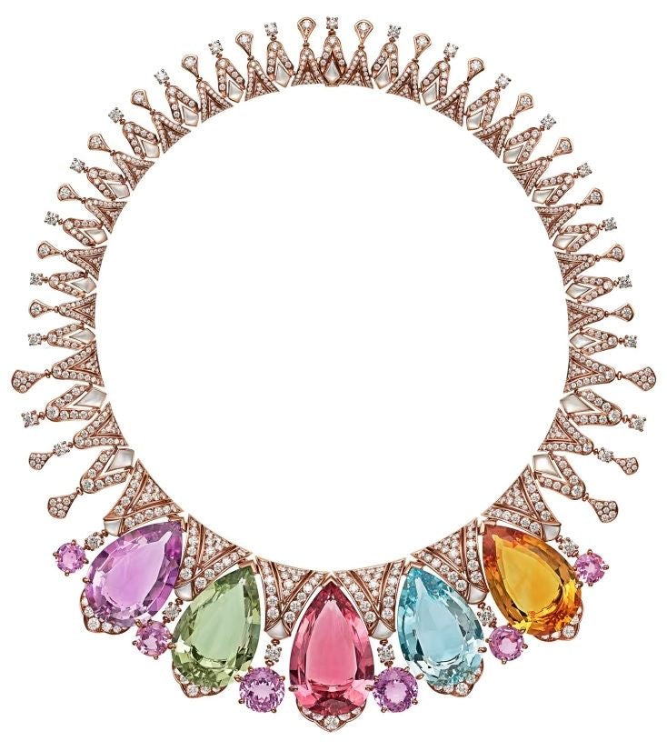 Multi-Gem Regal Statement Necklace