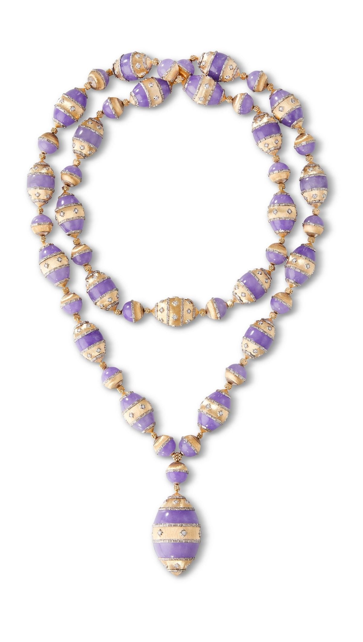 Lavender Enamel Royale Bead Necklace