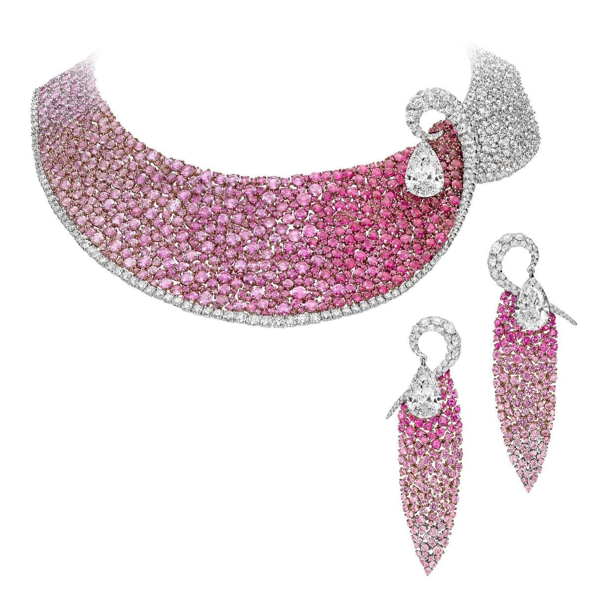 Ombre Pink Diamond Collar