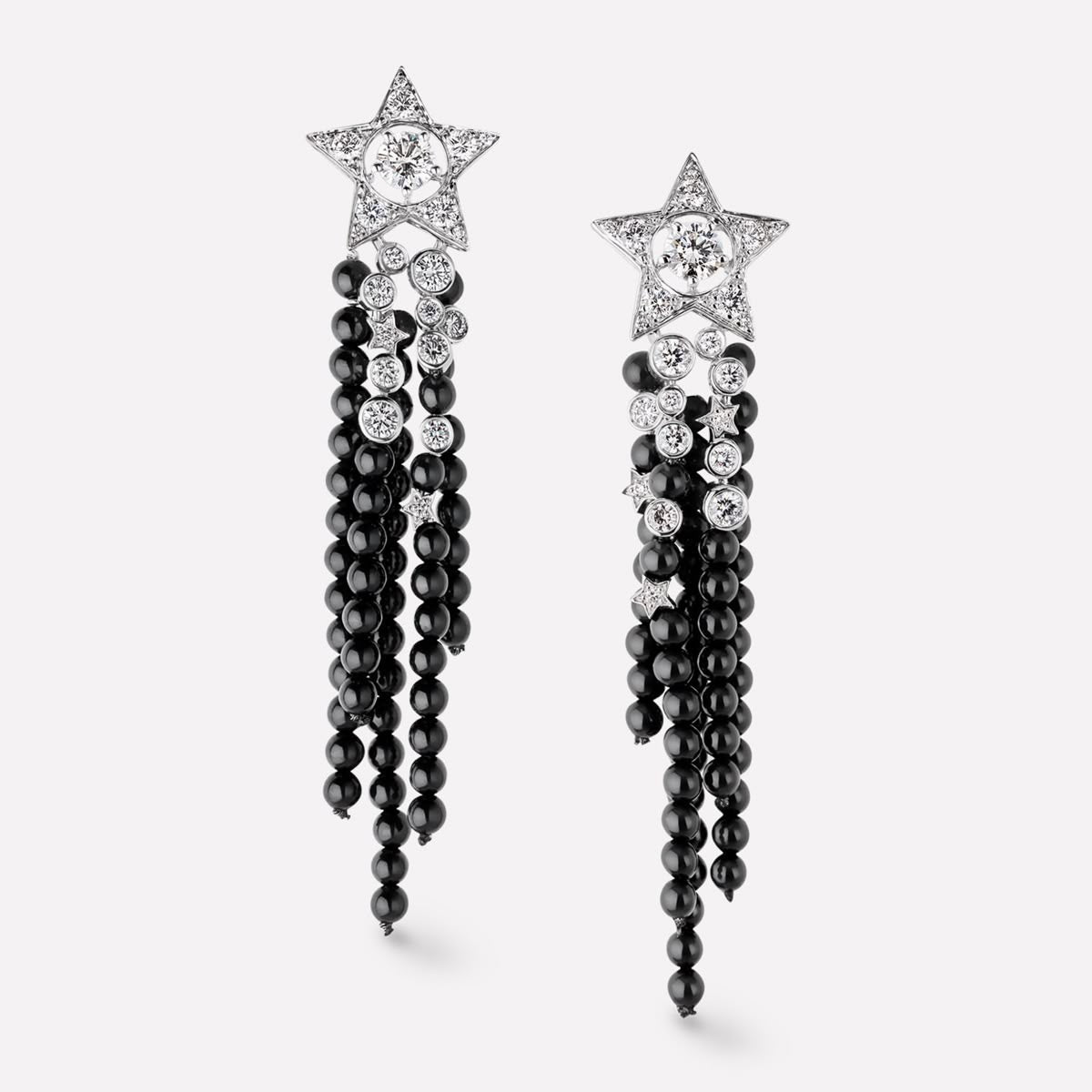 Star Cascade Noir Earrings