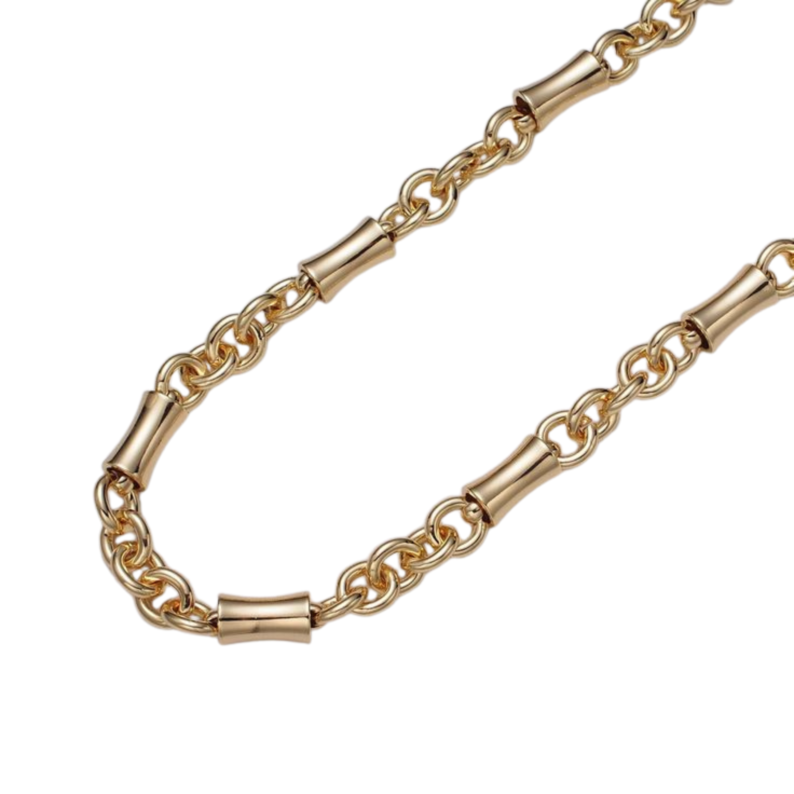 Gold Barrel Link Chain