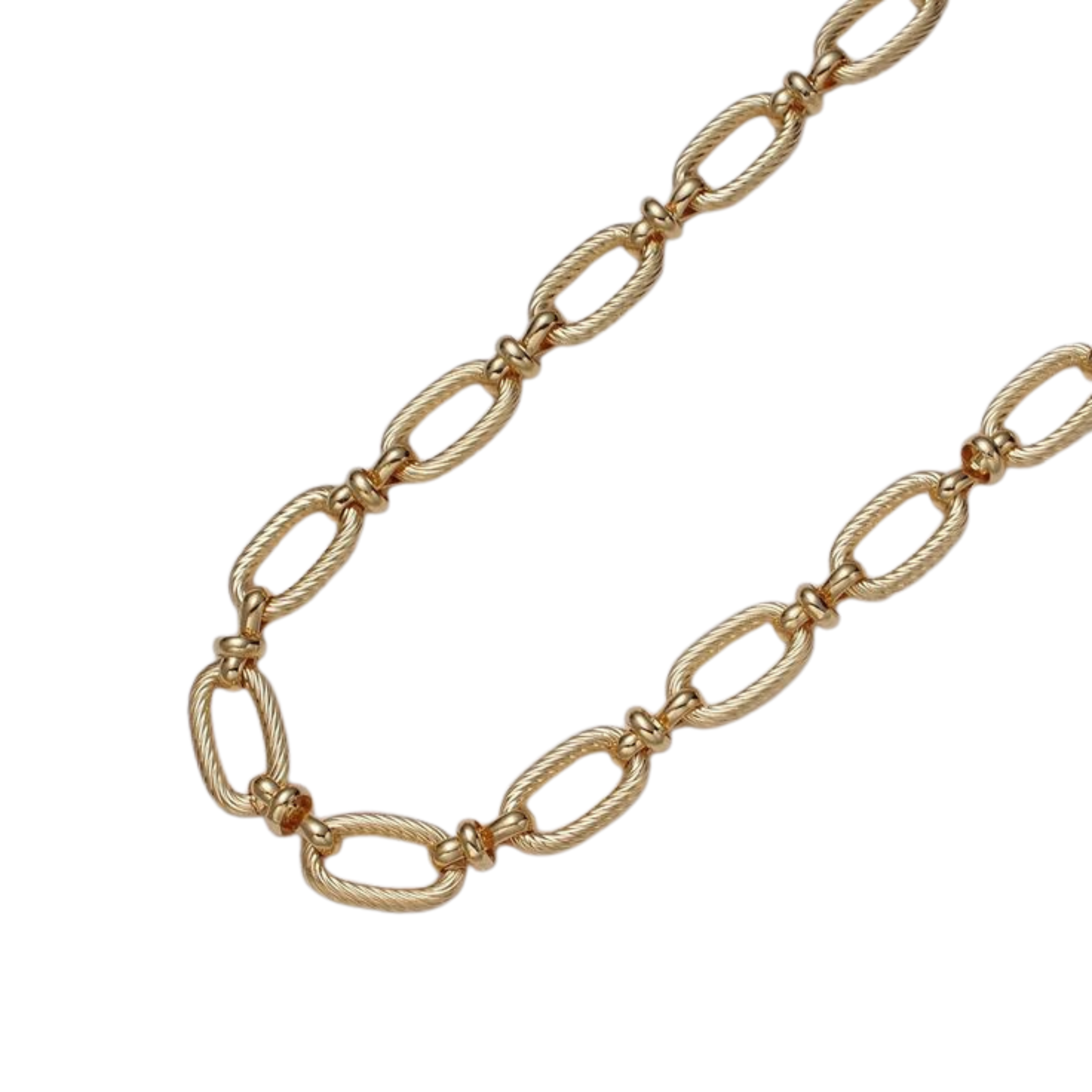 Textured Oval Link Chain