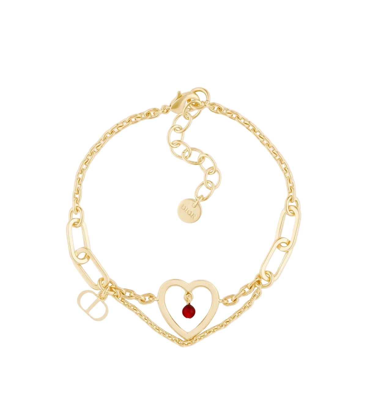 Heart Charm Gold Bracelet