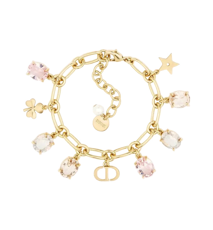 Pastel Luxe Gem Charm Bracelet