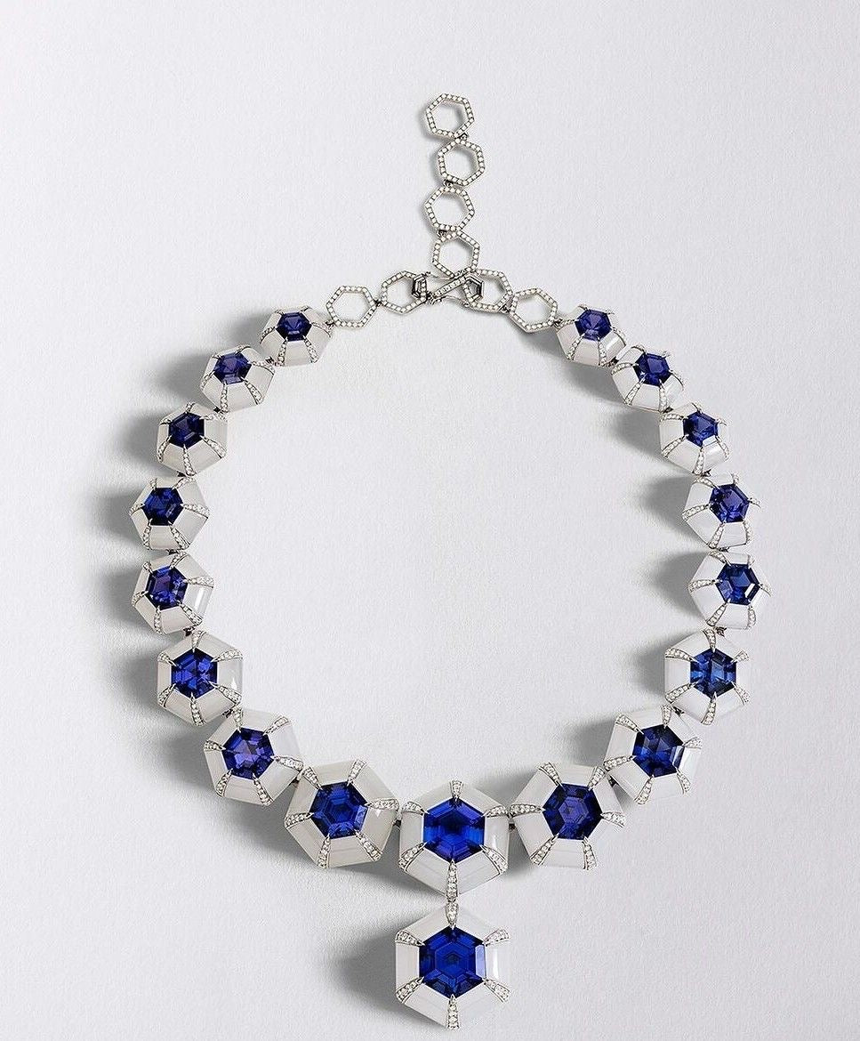 Sapphire Hexa Couture Necklace