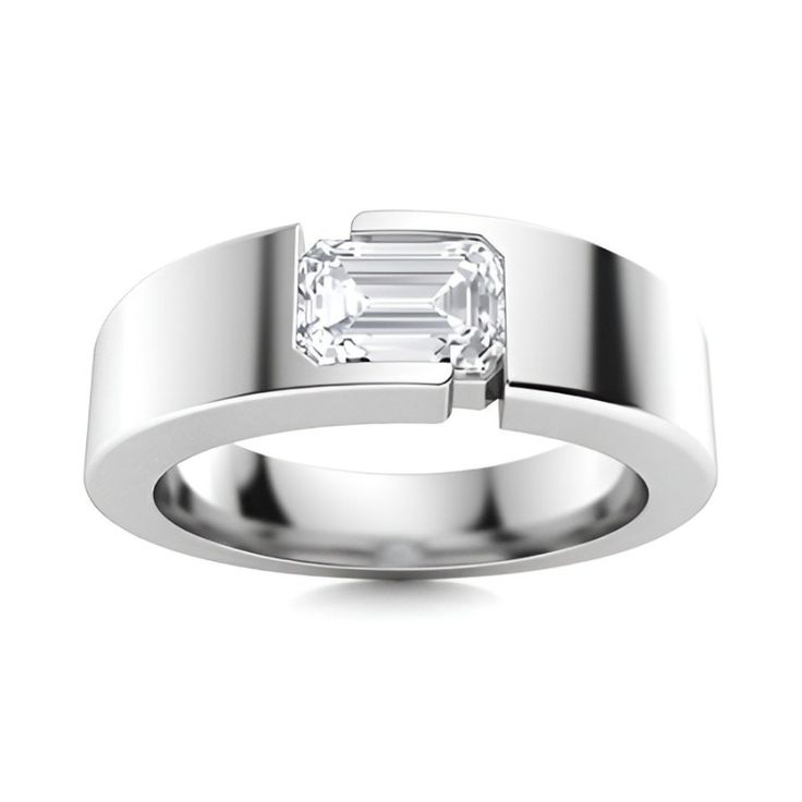 EdgeCut Solitaire Ring