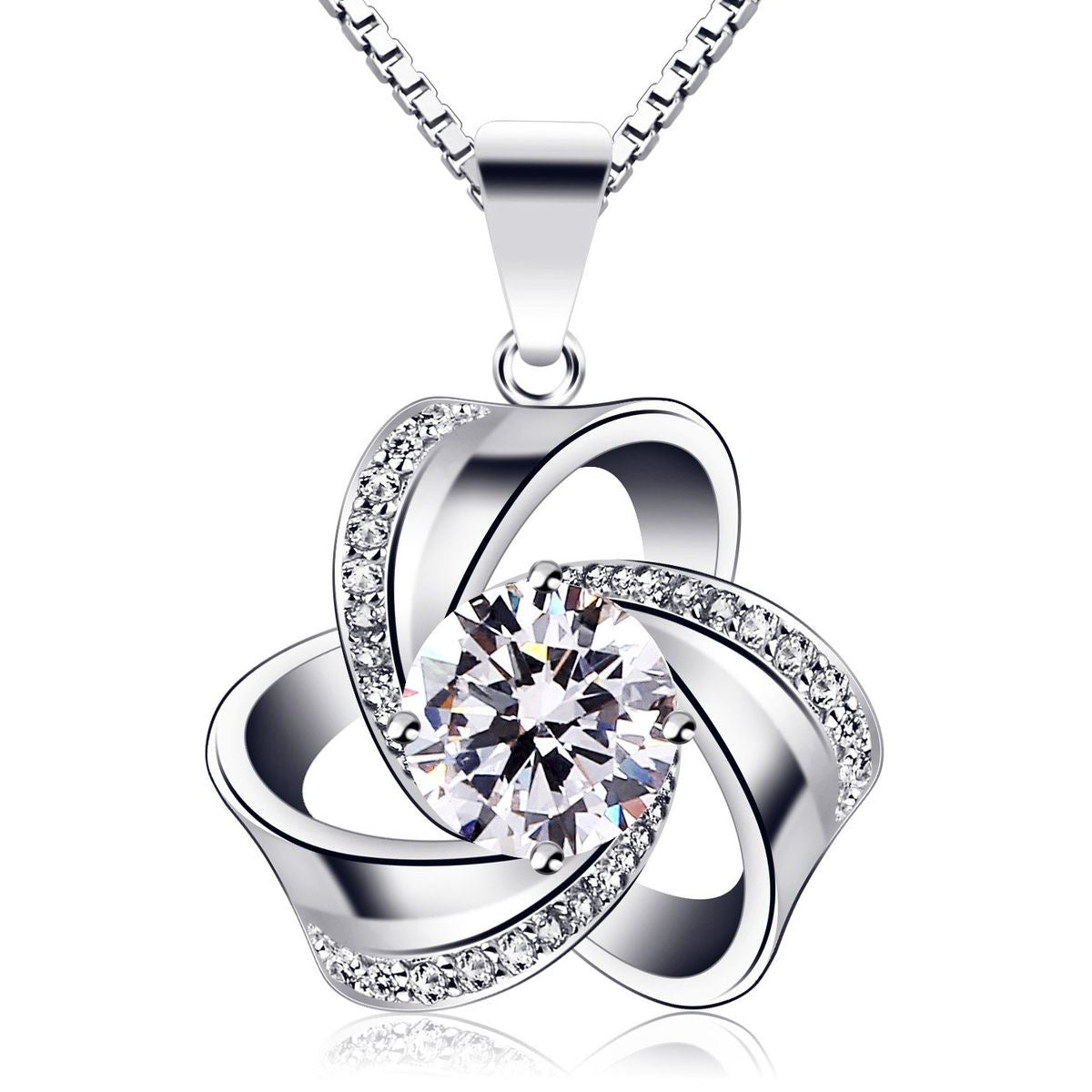 Infinity Bloom Solitaire Pendant