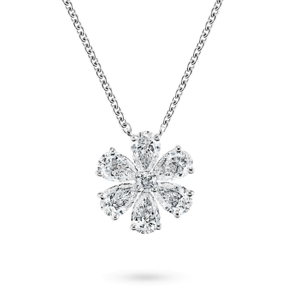 PetalGrace Diamond Flower Pendant
