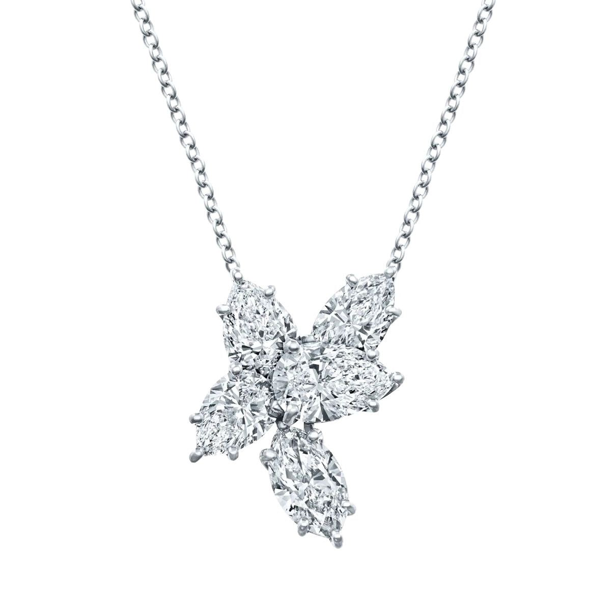 Starburst Marquise Diamond Pendant