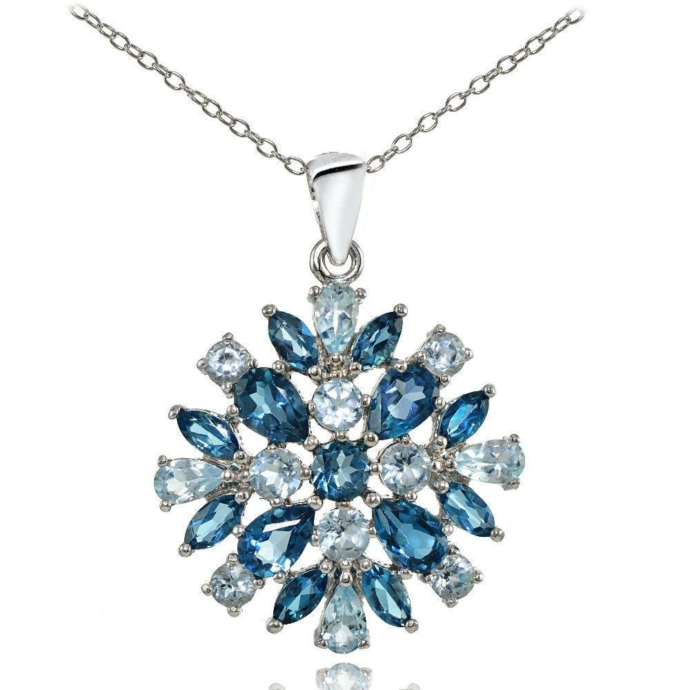 Blue Aurora Burst Pendant
