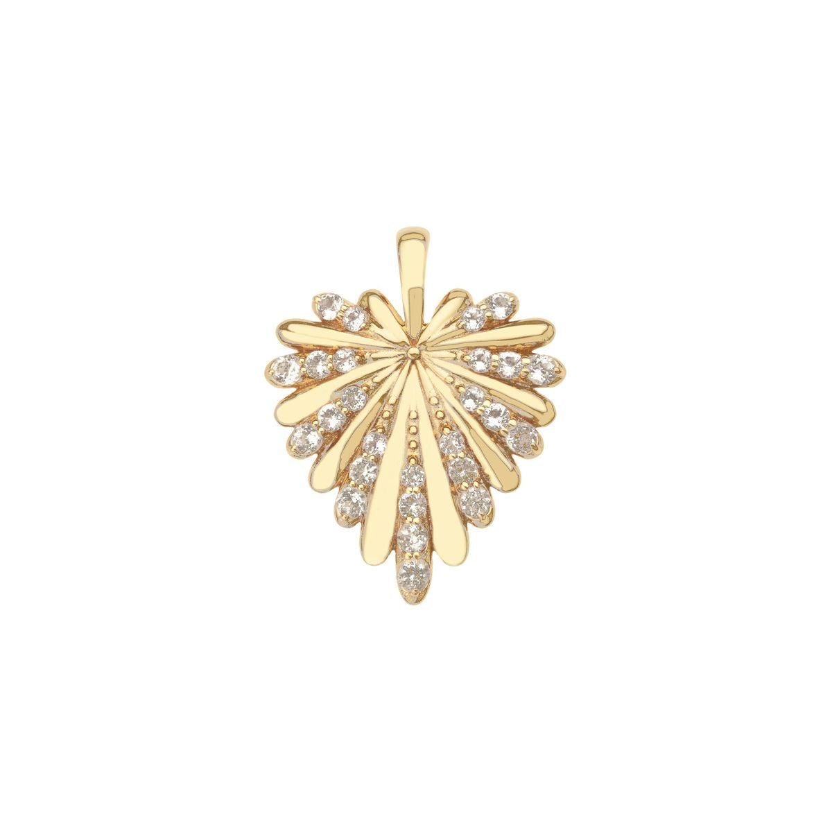 Radiant Leaf Diamond Pendant