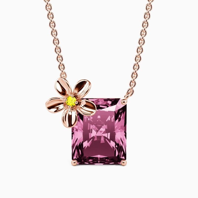 Amethyst Bloom Charm Pendant