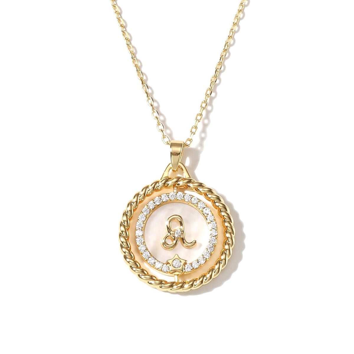 Moonlit Night Sky Gold Pendant