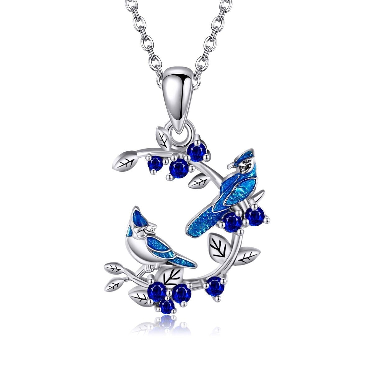 Bluejay Enchanted Garden Pendant