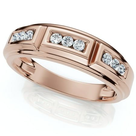 RoseGold Quad Diamond Men’s Band