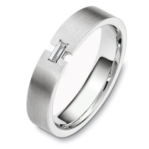 Platinum Baguette-Cut Precision Ring