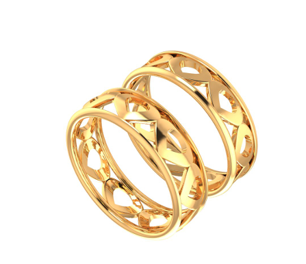 Eternal Heart Cutwork Toe Rings