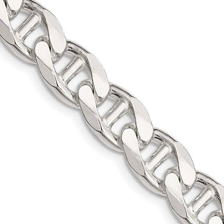 Silver Flat Anchor Chain