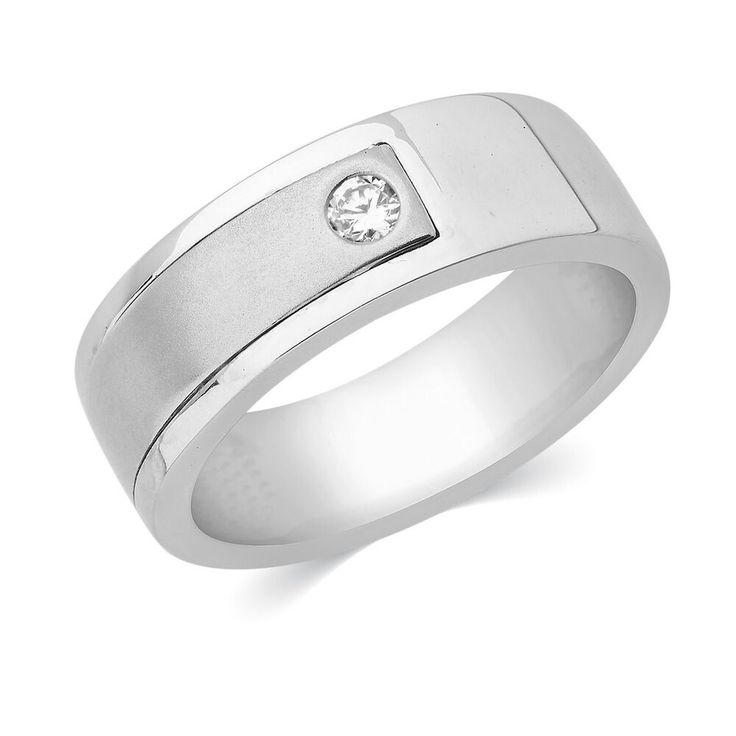 Single Diamond Silver ring